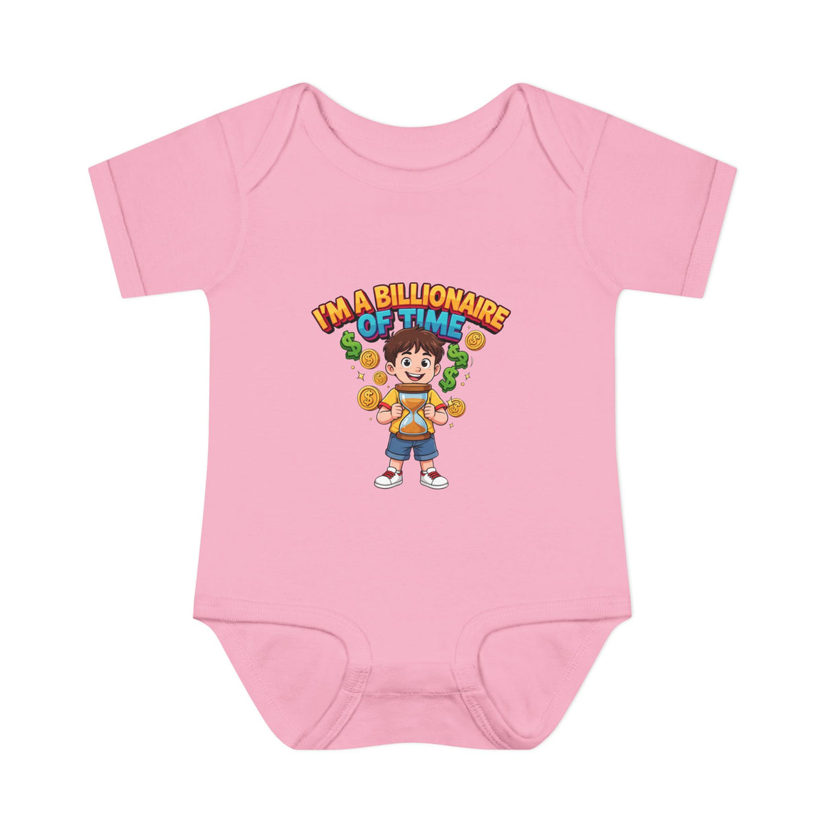 I'M A BILLIONAIRE OF TIME. Boys' Baby Bodysuit | Funny Finance Kids Clothing