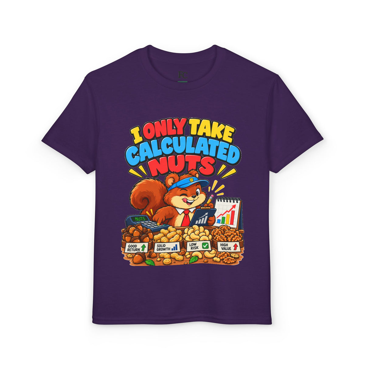 I ONLY TAKE CALCULATED NUTS. Youth Tee | Funny Finance Kids Clothing