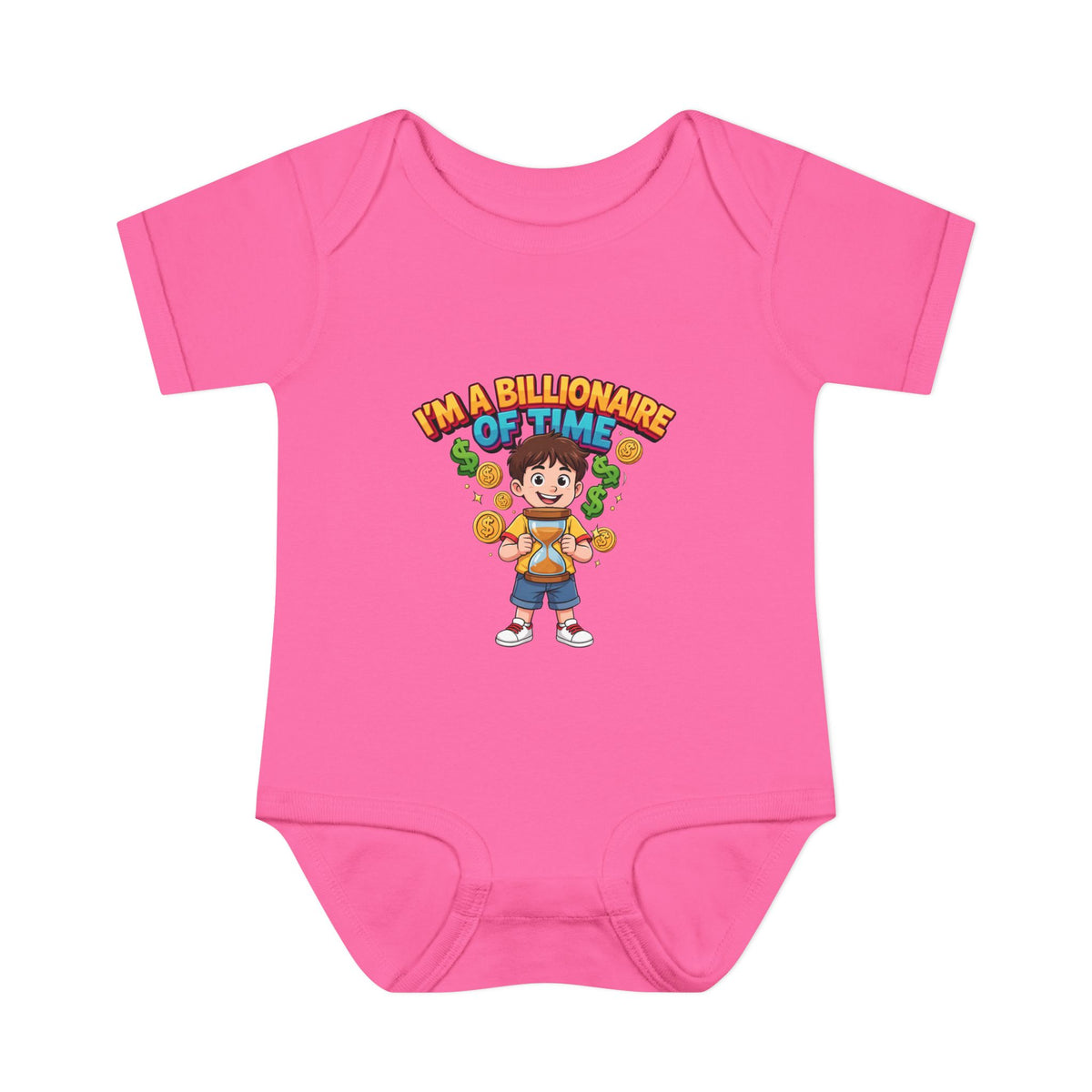 I'M A BILLIONAIRE OF TIME. Boys' Baby Bodysuit | Funny Finance Kids Clothing