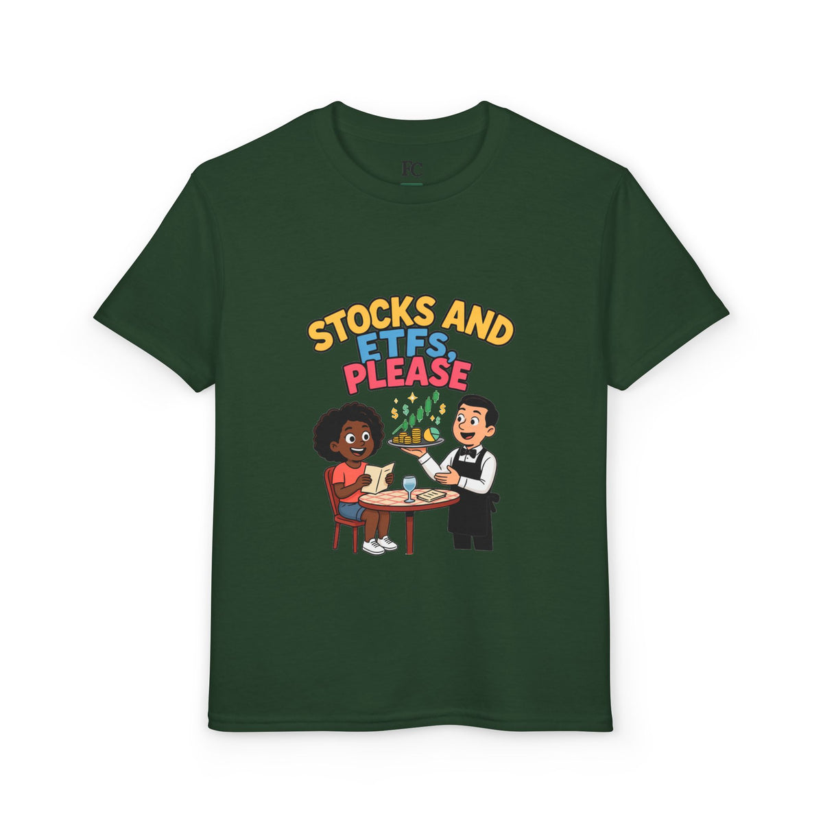 STOCKS AND ETFS, PLEASE. Girls' Youth Tee | Funny Finance Kids Clothing