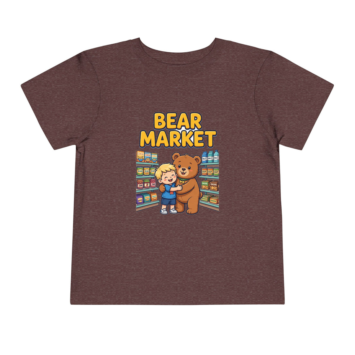 BEAR MARKET. Boys' Toddler Tee | Funny Finance Kids Clothing