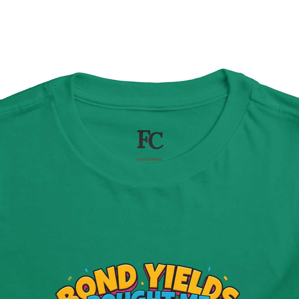 BOND YIELDS BOUGHT ME THIS SHIRT. Boys' Toddler Tee | Funny Finance Kids Clothing