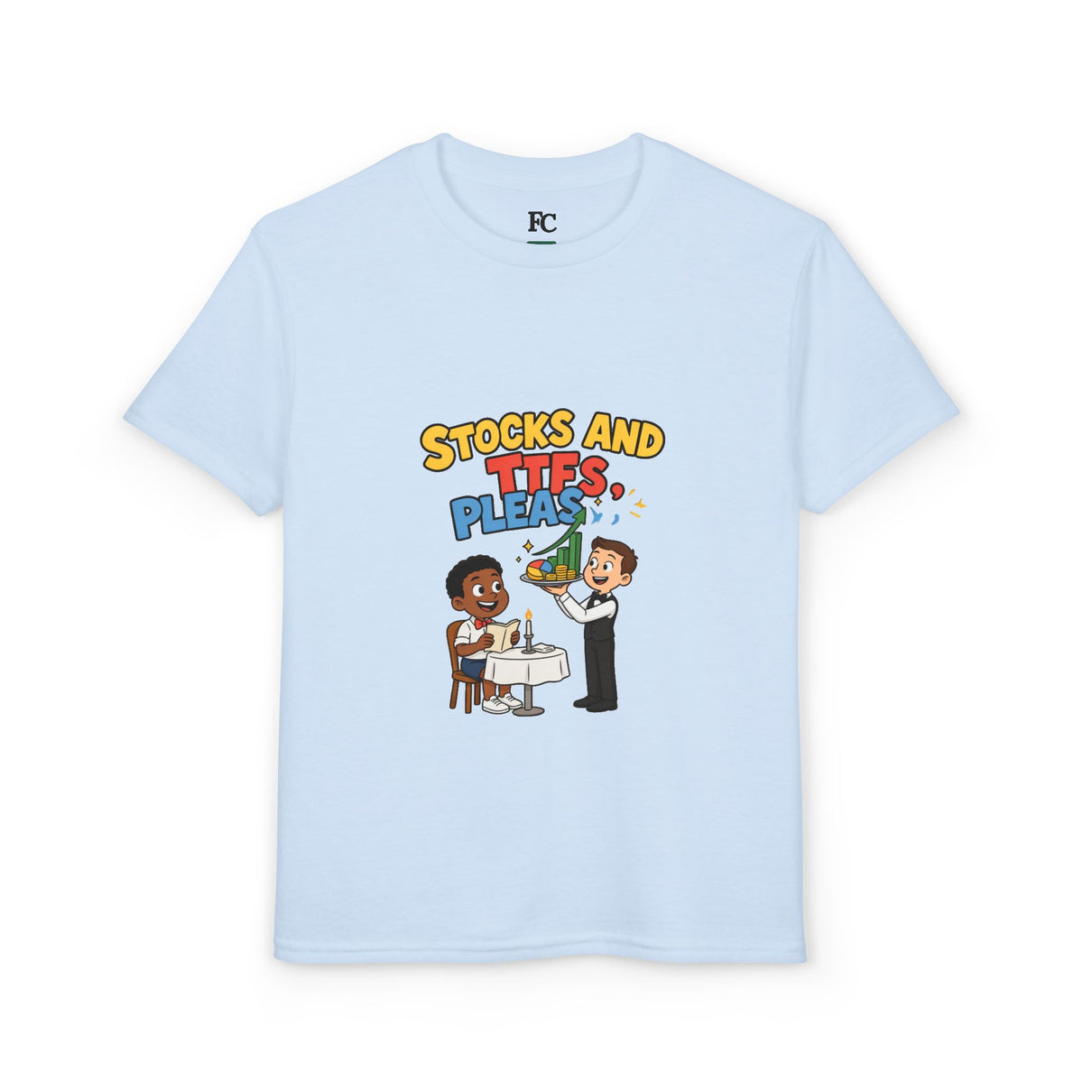 STOCKS AND ETFS, PLEASE. Boys' Youth Tee | Funny Finance Kids Clothing