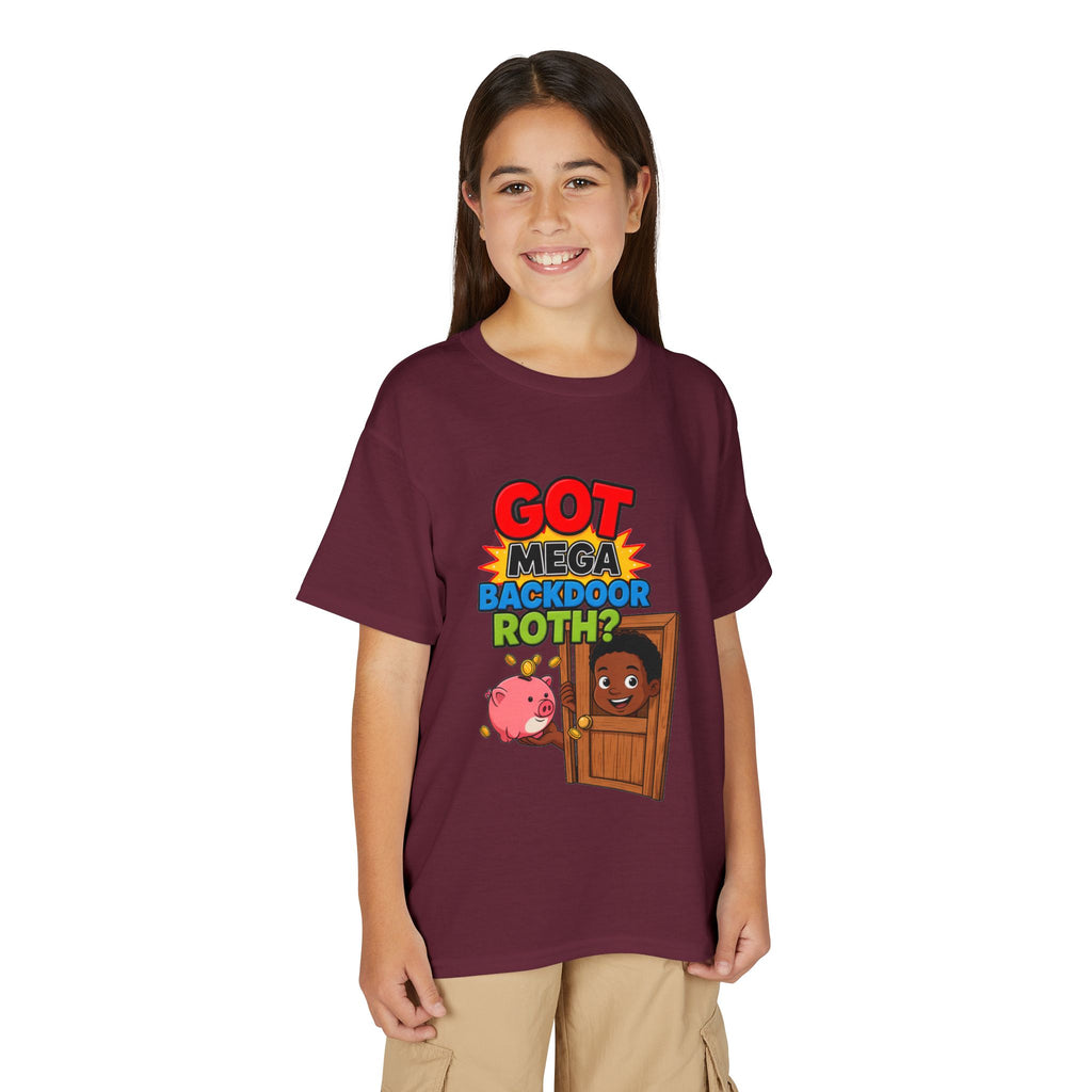 GOT MEGA BACKDOOR ROTH? Boys' Youth Tee | Funny Finance Kids Clothing