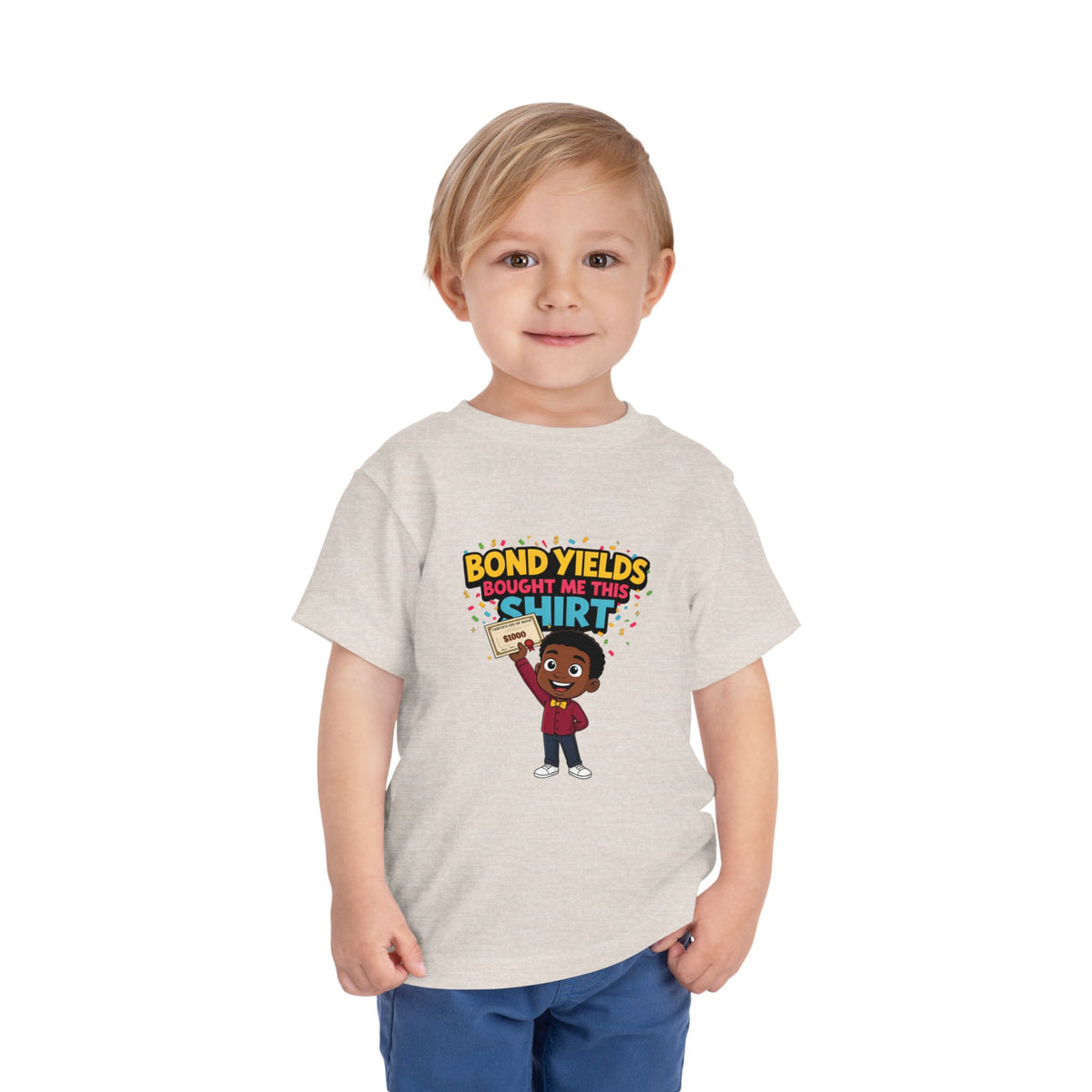 BOND YIELDS BOUGHT ME THIS SHIRT. Boys' Toddler Tee | Funny Finance Kids Clothing