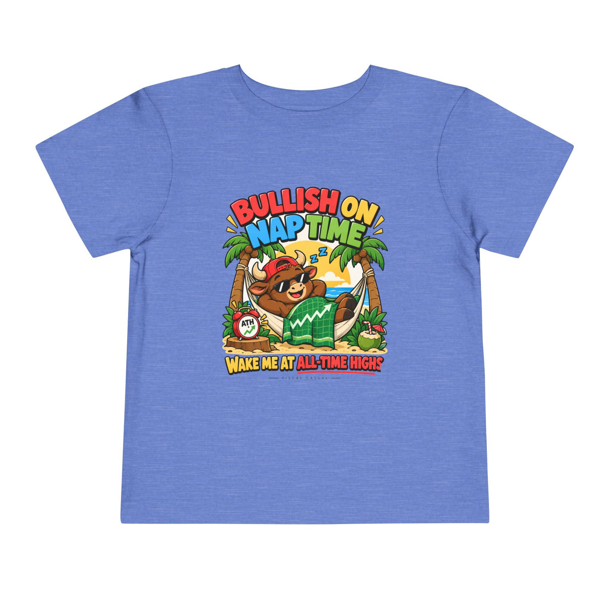 BULL NAP TIME. Toddler Tee | Funny Finance Kids Clothing