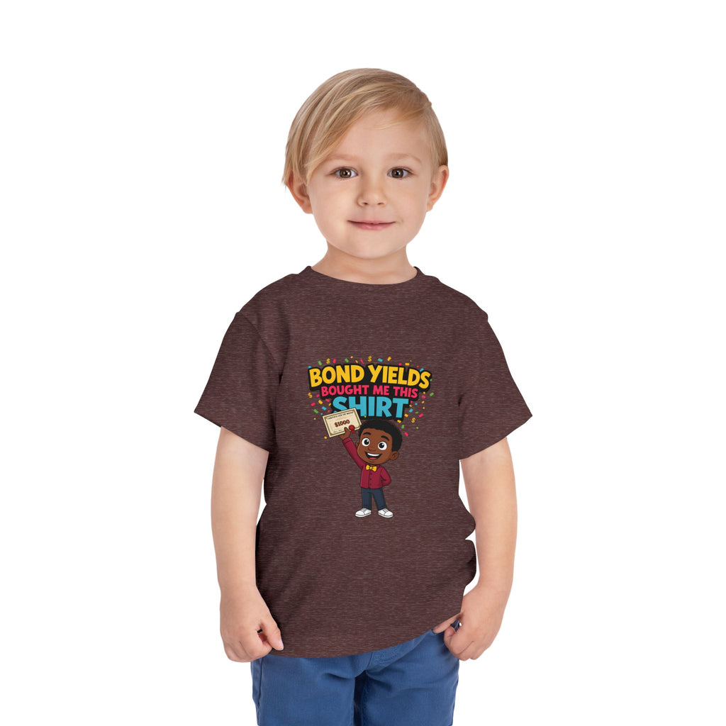 BOND YIELDS BOUGHT ME THIS SHIRT. Boys' Toddler Tee | Funny Finance Kids Clothing