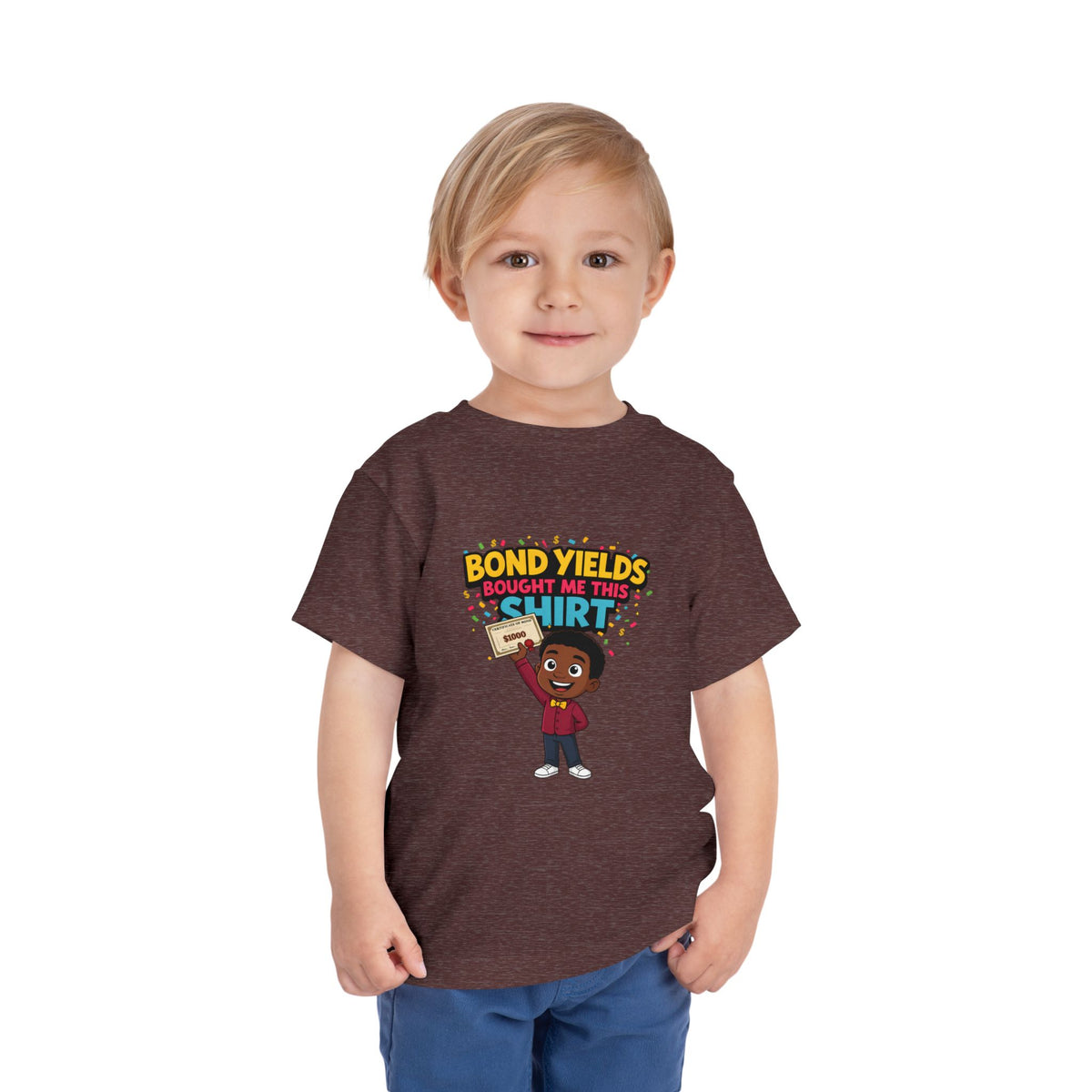 BOND YIELDS BOUGHT ME THIS SHIRT. Boys' Toddler Tee | Funny Finance Kids Clothing