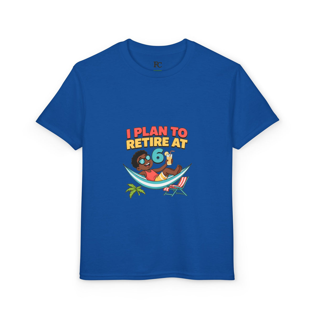 I PLAN TO RETIRE AT 6. Boys' Youth Tee | Funny Finance Kids Clothing