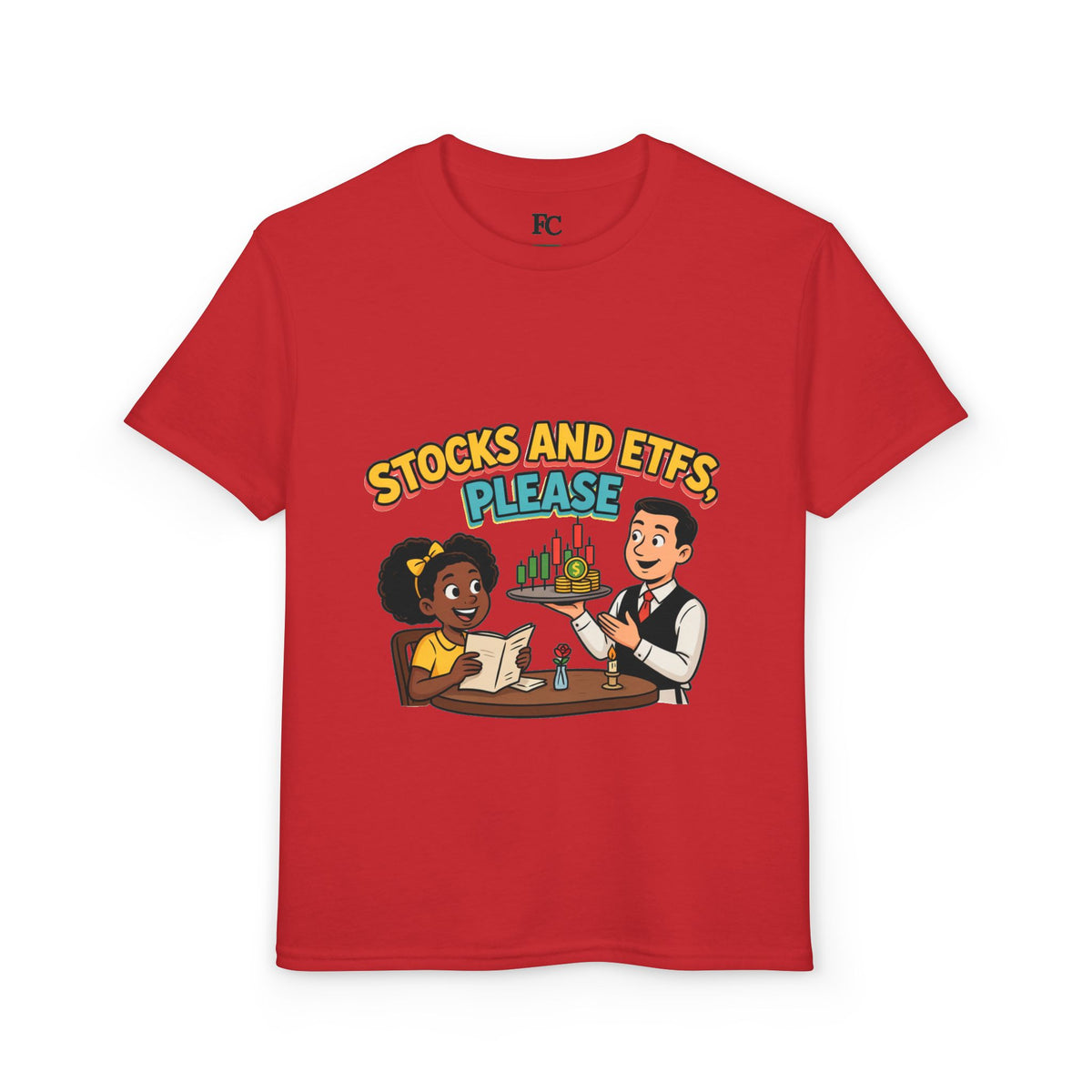 STOCKS AND ETFS, PLEASE. Girls' Youth Tee | Funny Finance Kids Clothing
