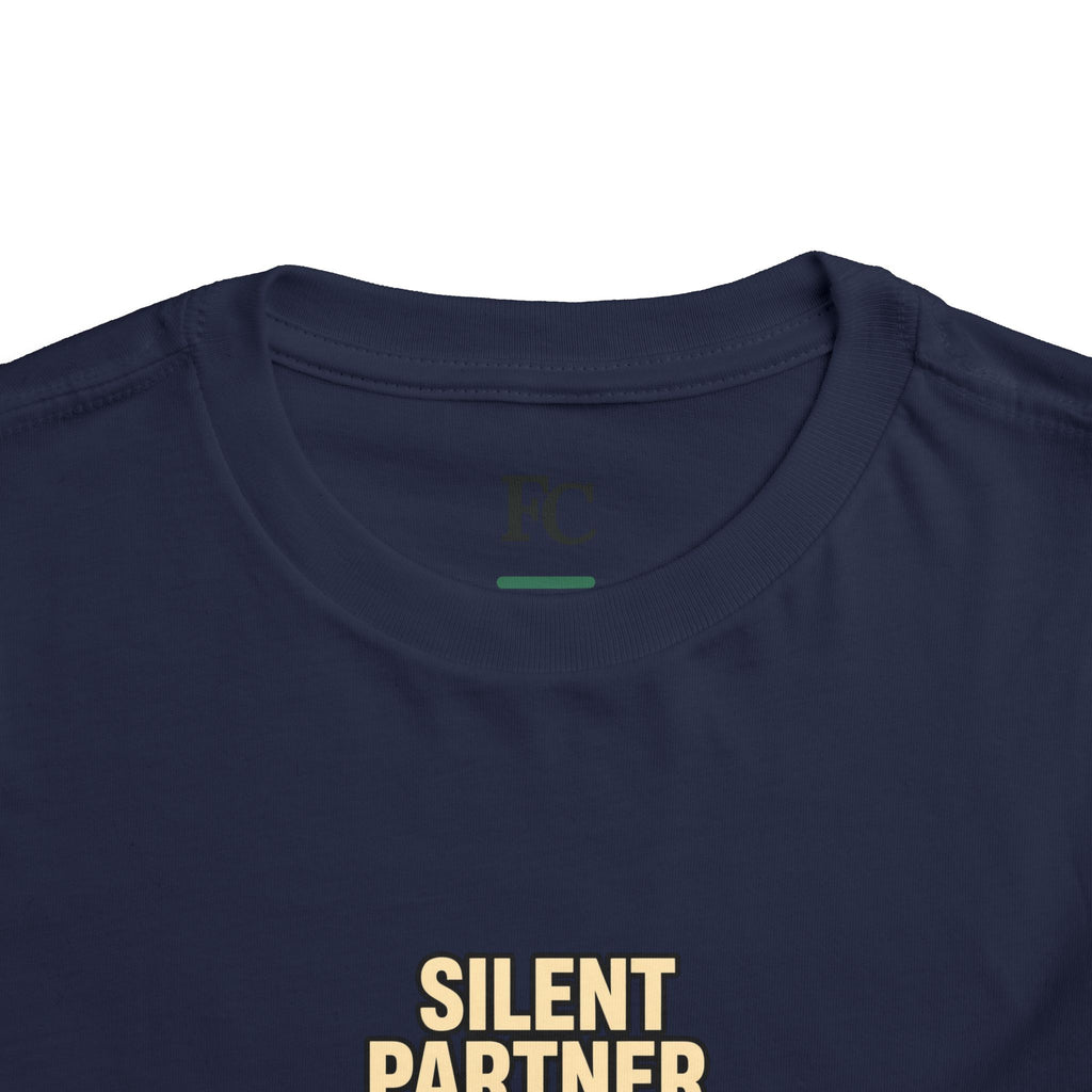 SILENT PARTNER. Toddler Tee | Funny Finance Kids Shirt