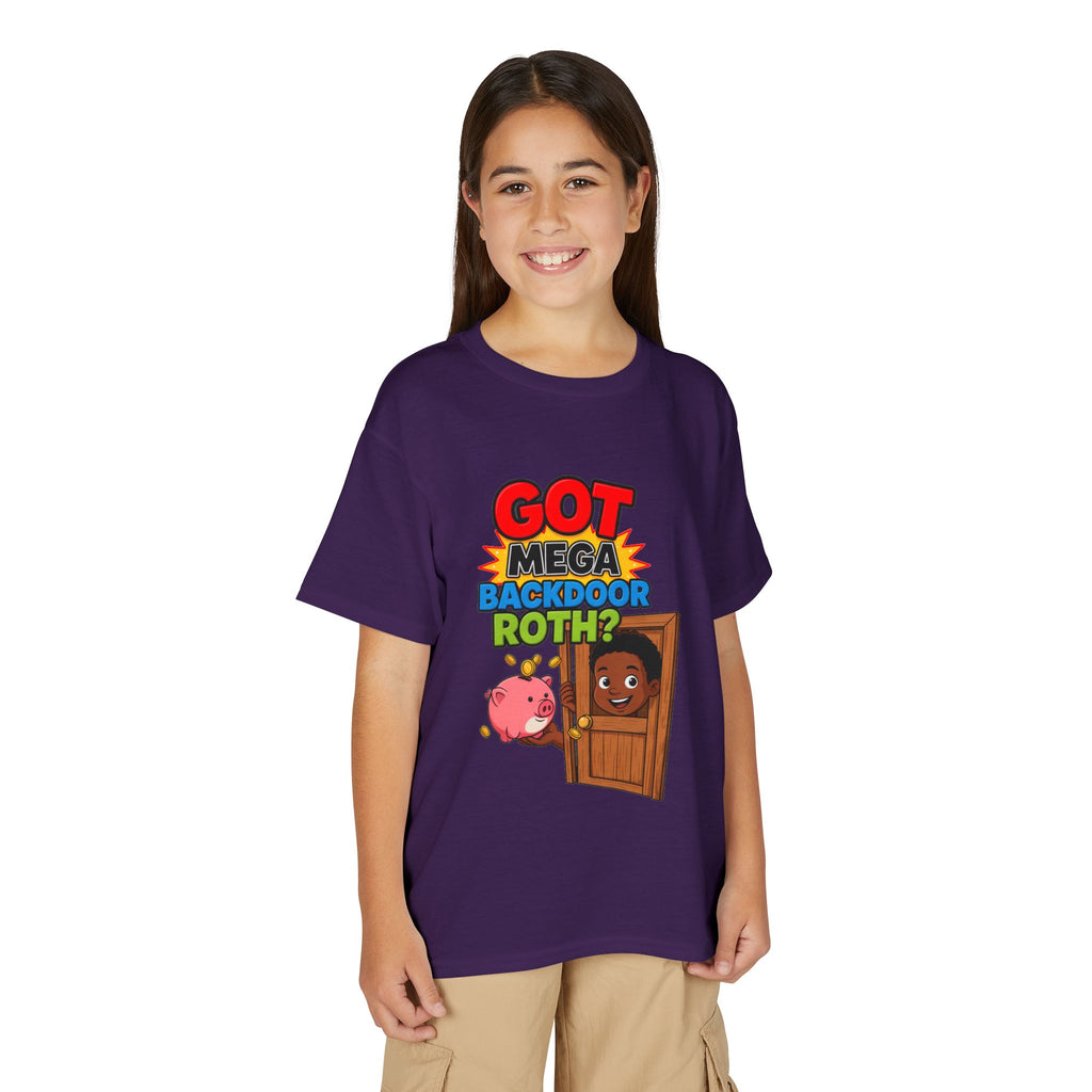 GOT MEGA BACKDOOR ROTH? Boys' Youth Tee | Funny Finance Kids Clothing