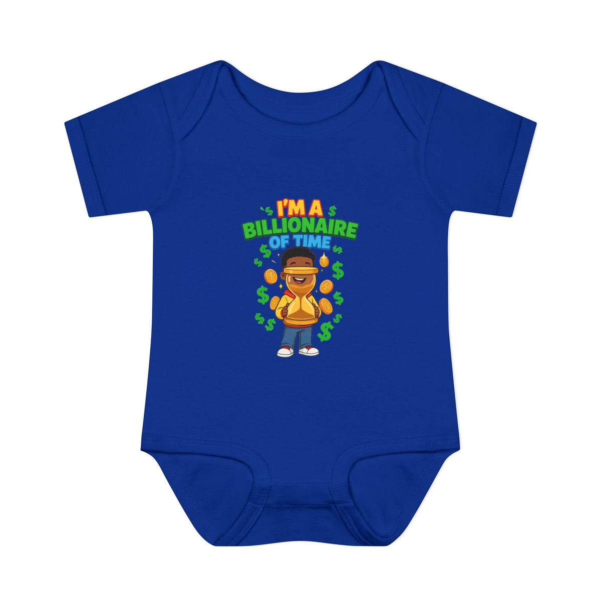 I'M A BILLIONAIRE OF TIME. Girls' Baby Bodysuit | Funny Finance Kids Clothing