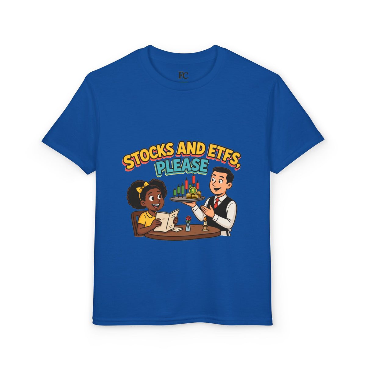 STOCKS AND ETFS, PLEASE. Girls' Youth Tee | Funny Finance Kids Clothing