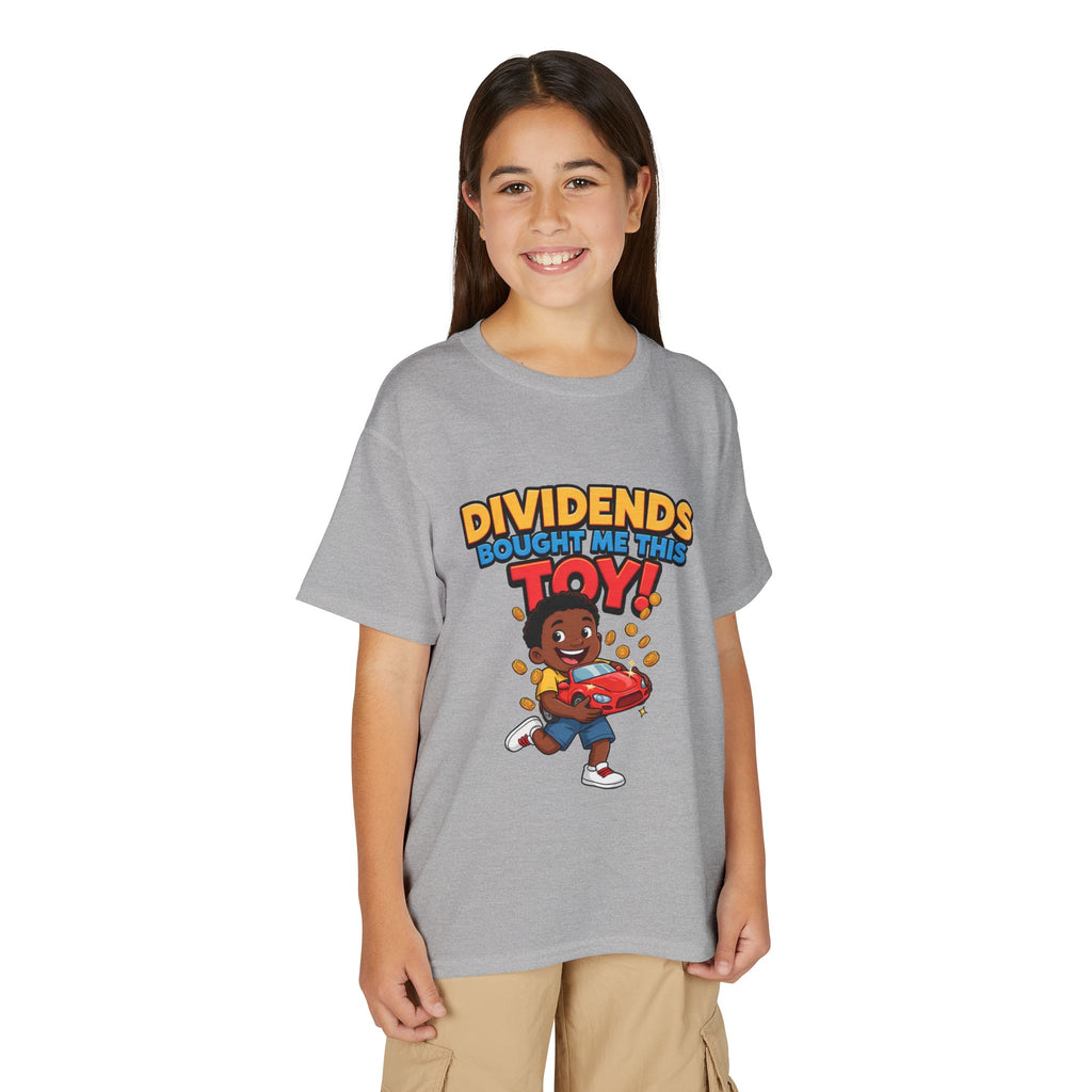 DIVIDENDS BOUGHT ME THIS TOY. Boys' Youth Tee | Funny Finance Kids Clothing