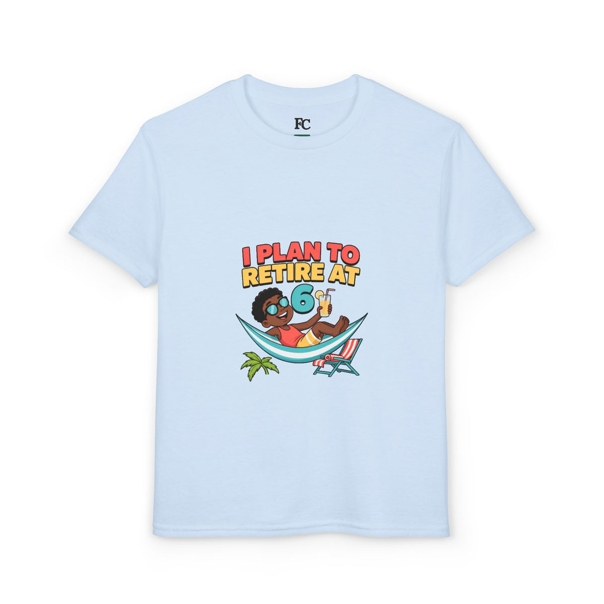 I PLAN TO RETIRE AT 6. Boys' Youth Tee | Funny Finance Kids Clothing