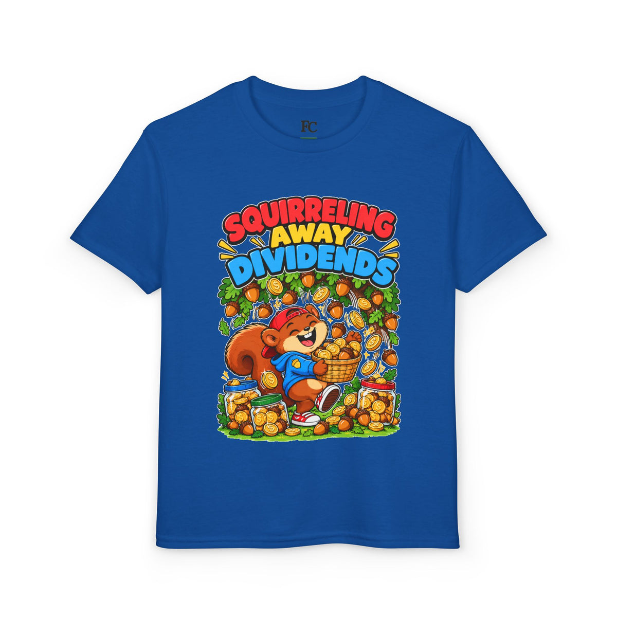 SQUIRRELING AWAY DIVIDENDS. Youth Tee | Funny Finance Kids Clothing