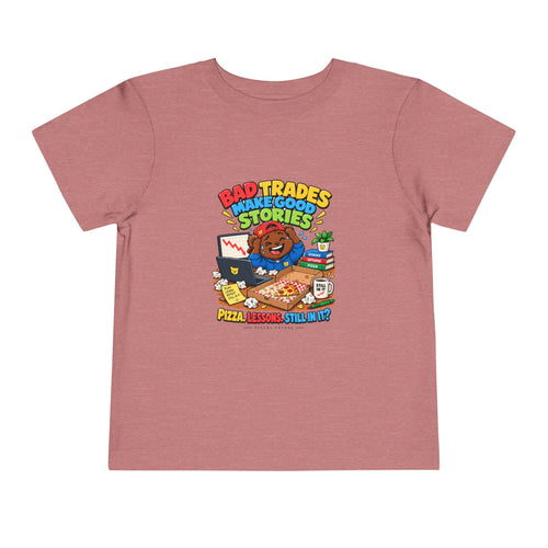 BEAR BAD TRADES. Toddler Tee | Funny Finance Kids Clothing