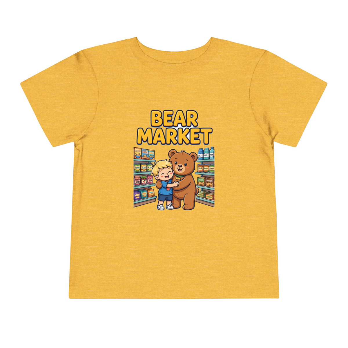BEAR MARKET. Boys' Toddler Tee | Funny Finance Kids Clothing