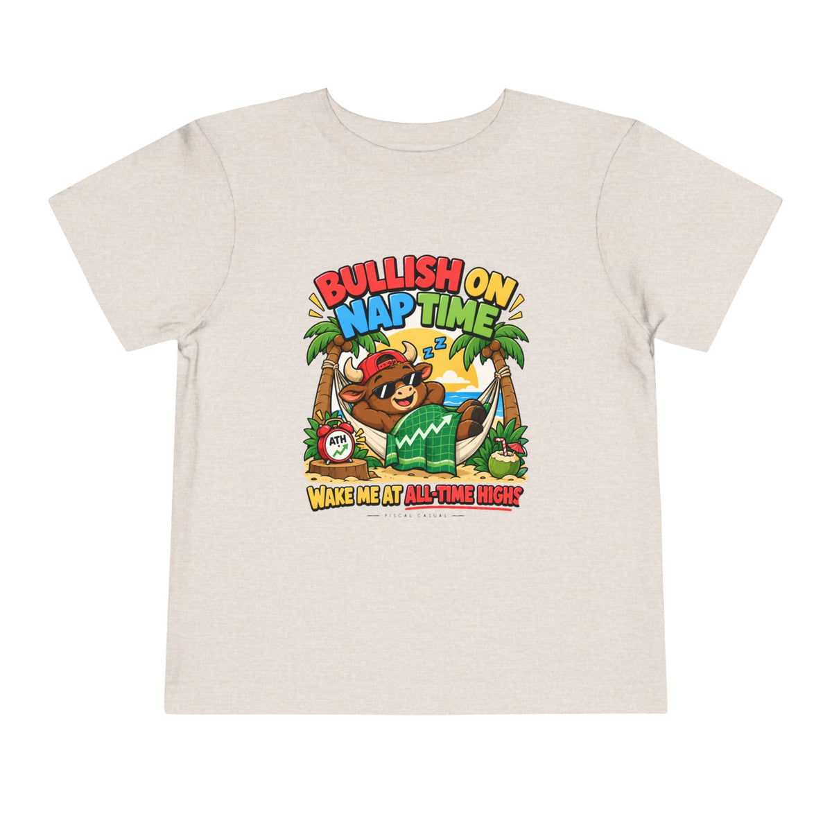 BULL NAP TIME. Toddler Tee | Funny Finance Kids Clothing