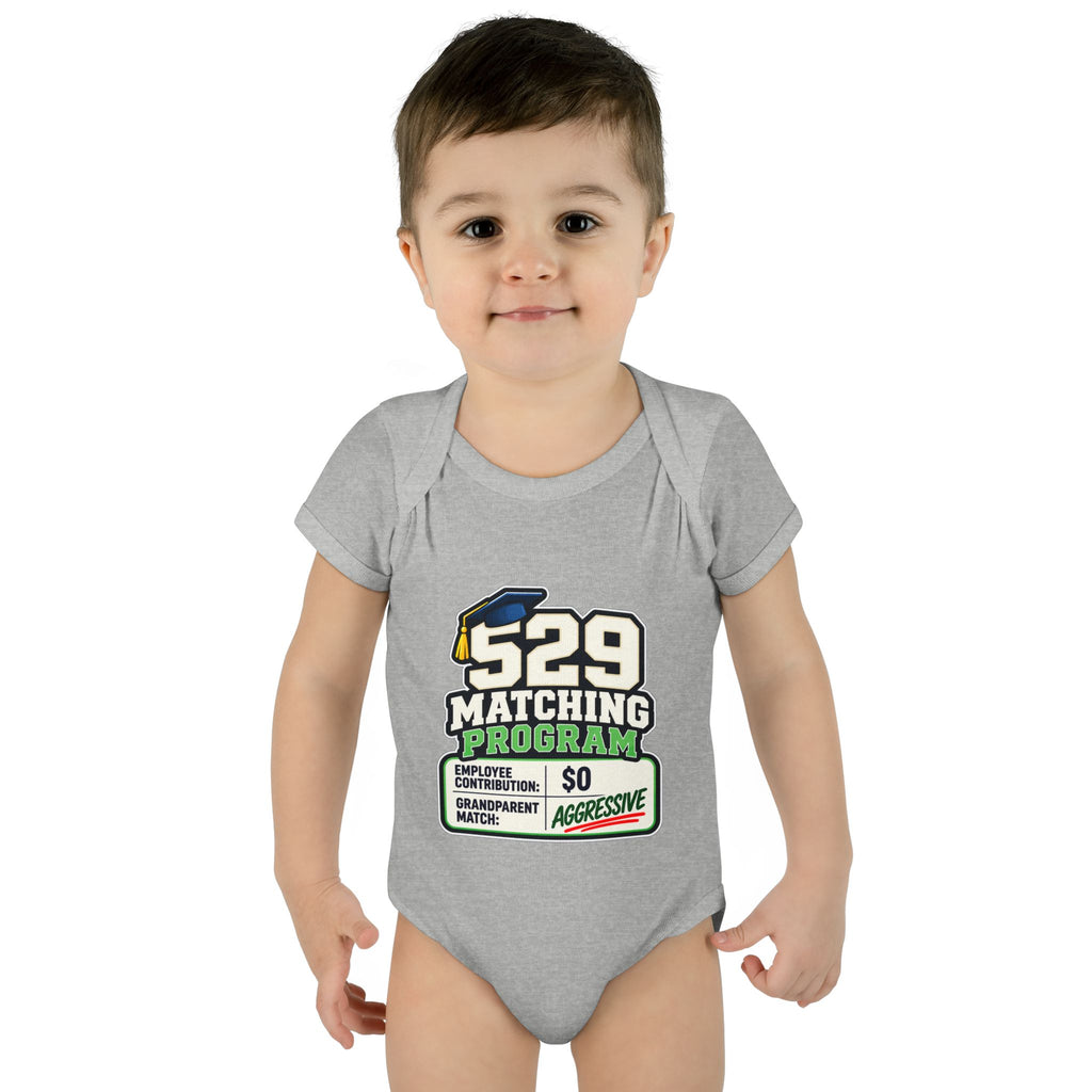 529 Matching Program: Grandparents Baby Bodysuit | Funny Finance Kids Clothing