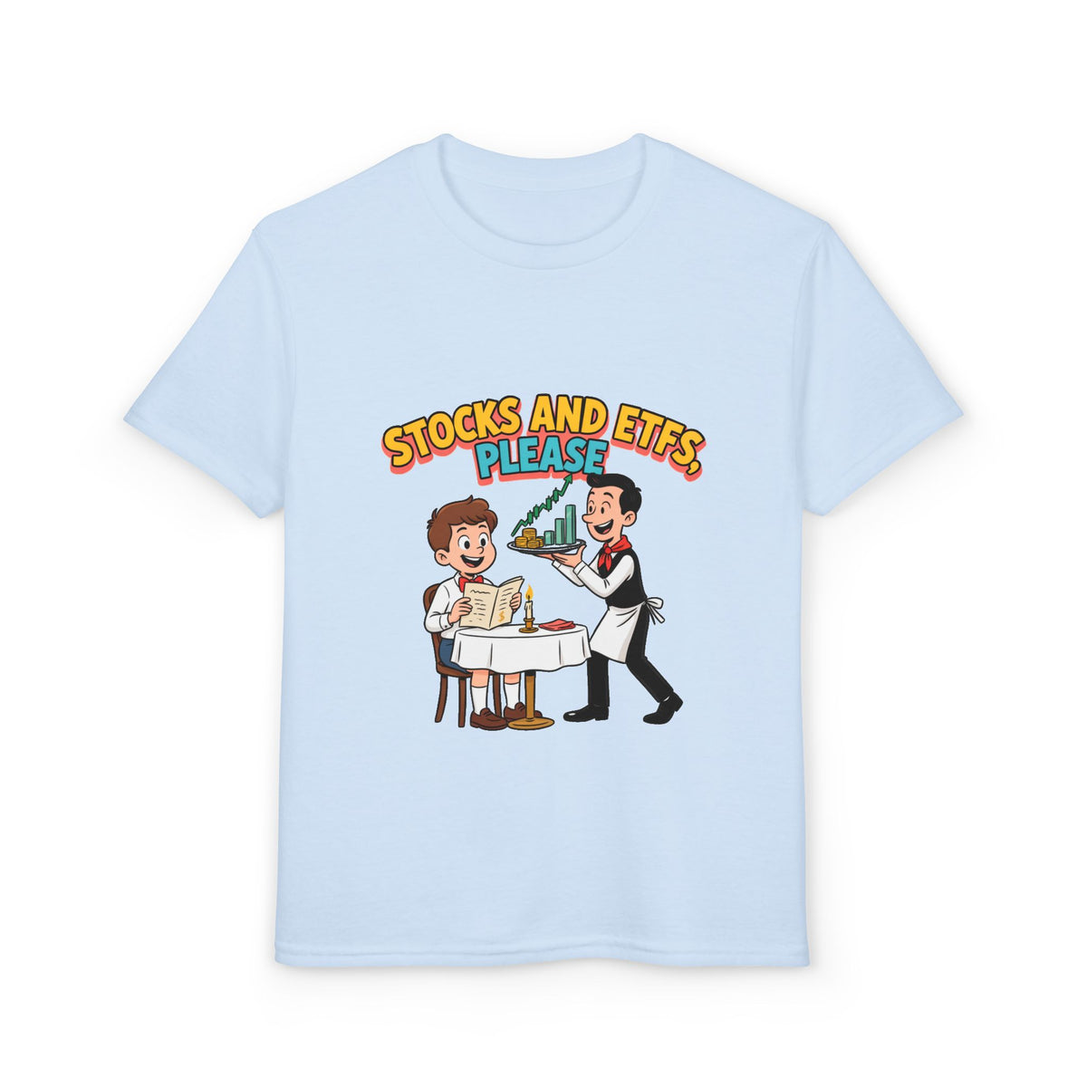 STOCKS AND ETFS, PLEASE. Boys' Youth Tee | Funny Finance Kids Clothing