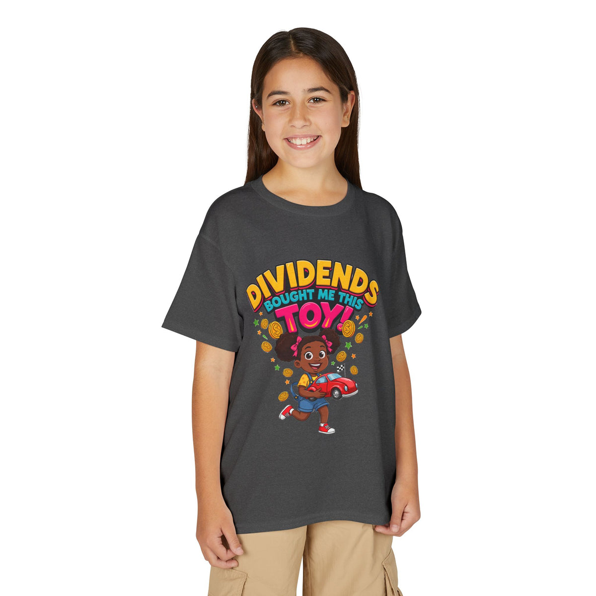 DIVIDENDS BOUGHT ME THIS TOY. Girls' Youth Tee | Funny Finance Kids Clothing