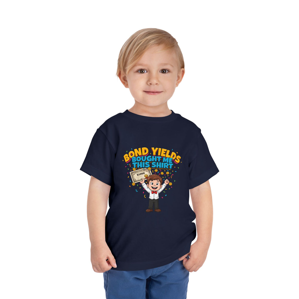 BOND YIELDS BOUGHT ME THIS SHIRT. Boys' Toddler Tee | Funny Finance Kids Clothing