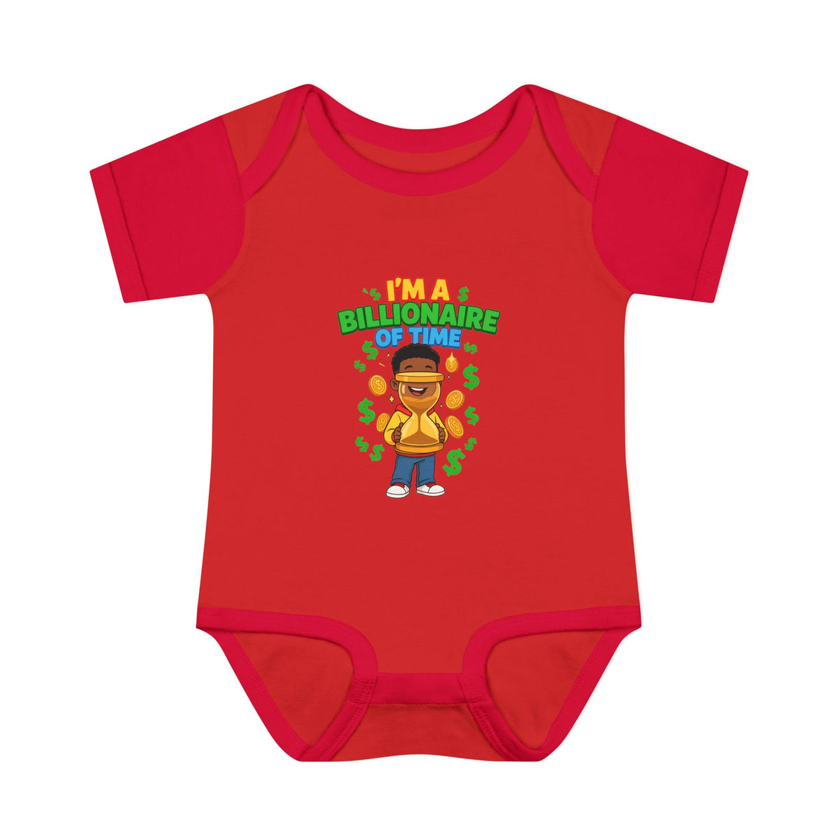 I'M A BILLIONAIRE OF TIME. Girls' Baby Bodysuit | Funny Finance Kids Clothing
