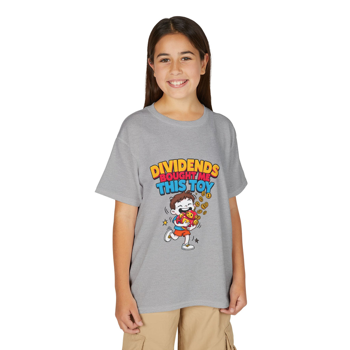 DIVIDENDS BOUGHT ME THIS TOY. Boys' Youth Tee | Funny Finance Kids Clothing