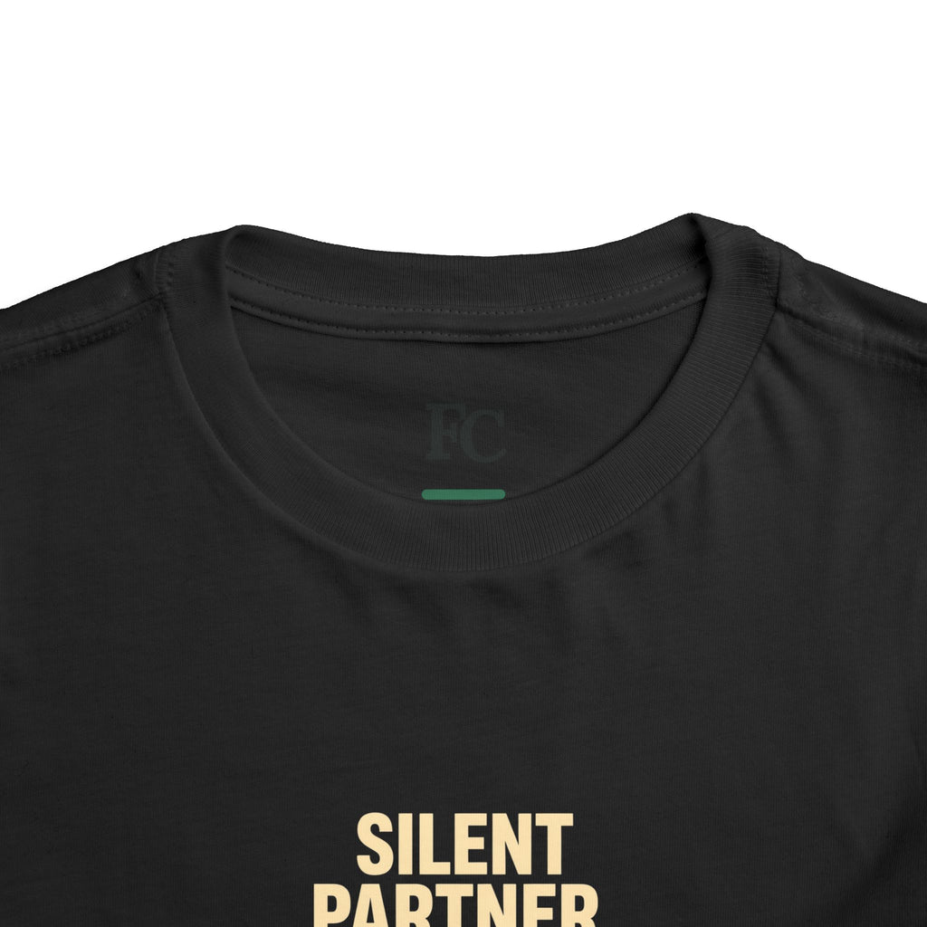 SILENT PARTNER. Toddler Tee | Funny Finance Kids Shirt