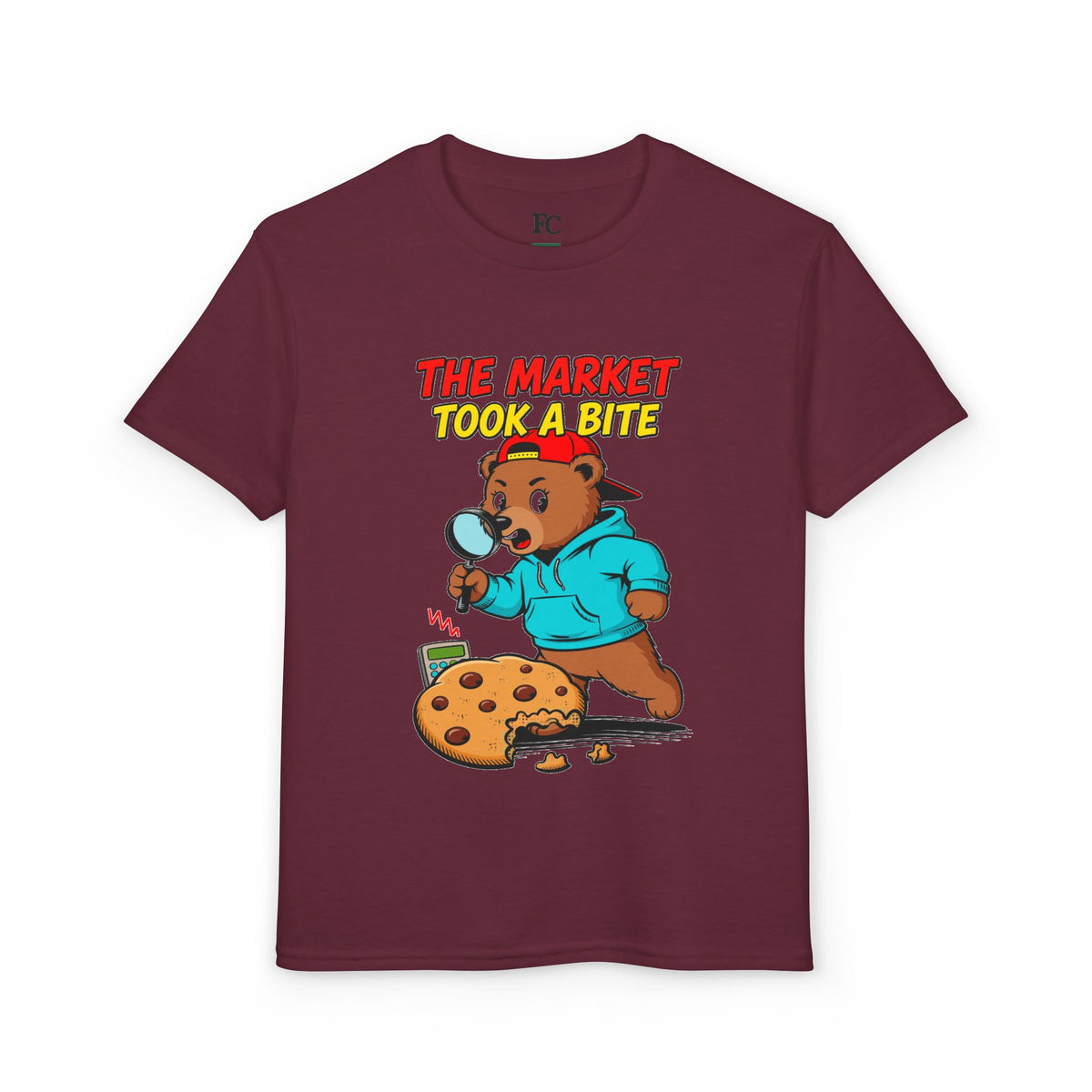 THE MARKET TOOK A BITE. Youth Tee | Funny Finance Kids Clothing