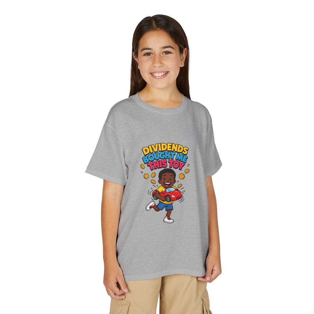 DIVIDENDS BOUGHT ME THIS TOY. Boys' Youth Tee | Funny Finance Kids Clothing