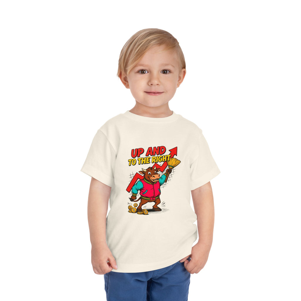 UP AND TO THE RIGHT. Toddler Tee | Funny Finance Kids Clothing