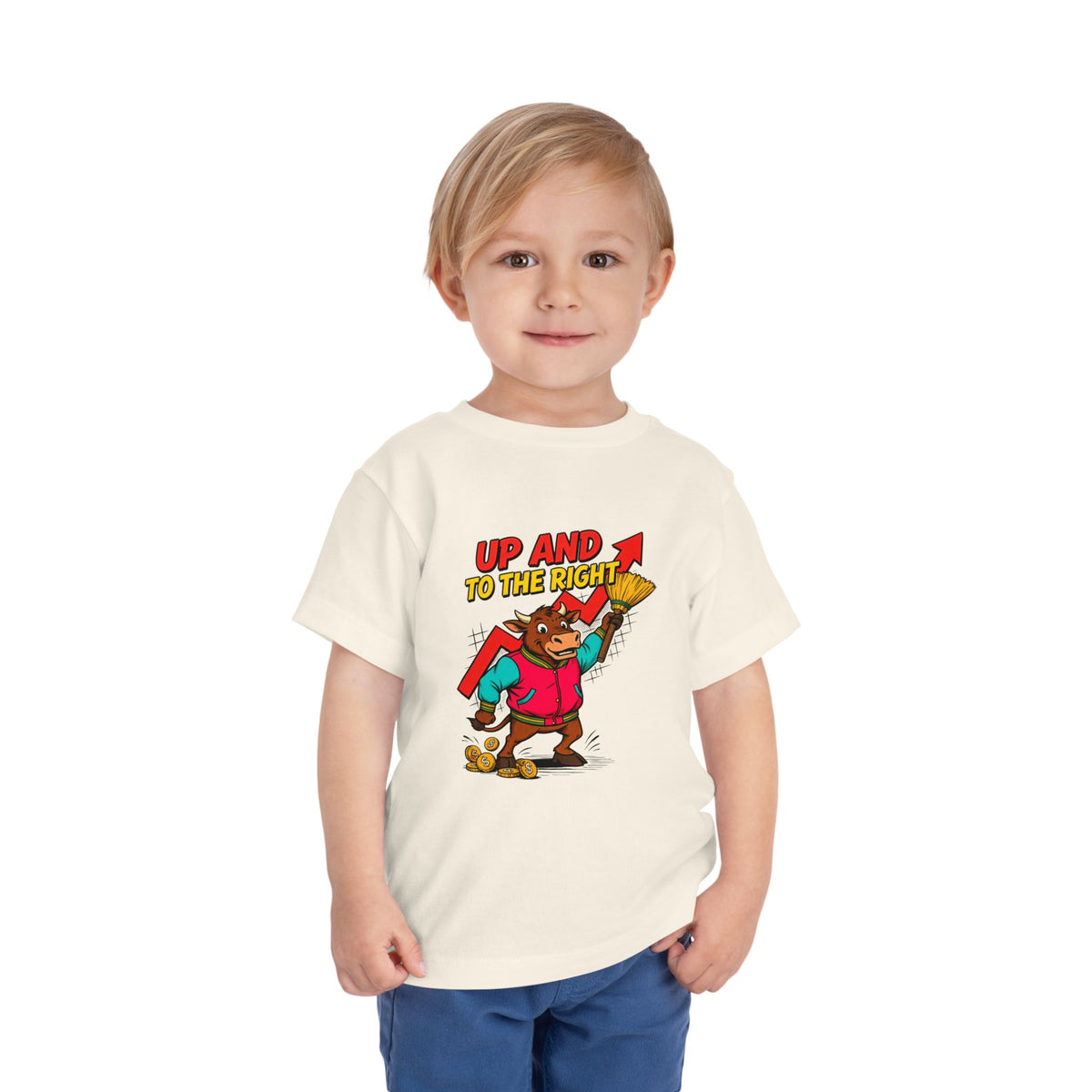UP AND TO THE RIGHT. Toddler Tee | Funny Finance Kids Clothing