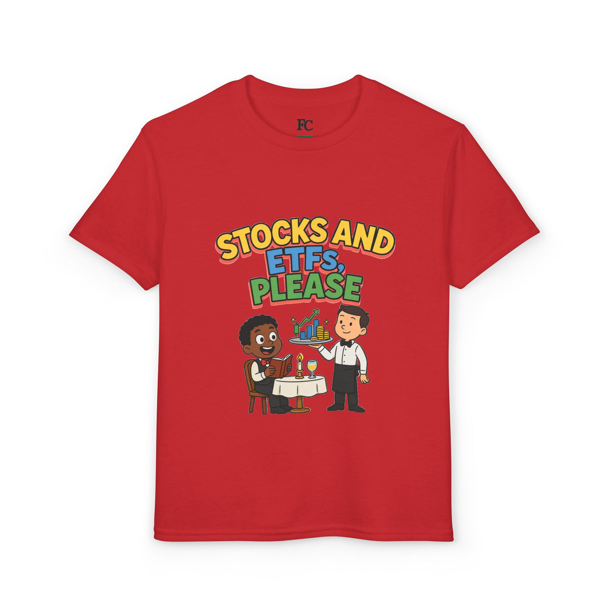 STOCKS AND ETFS, PLEASE. Boys' Youth Tee | Funny Finance Kids Clothing
