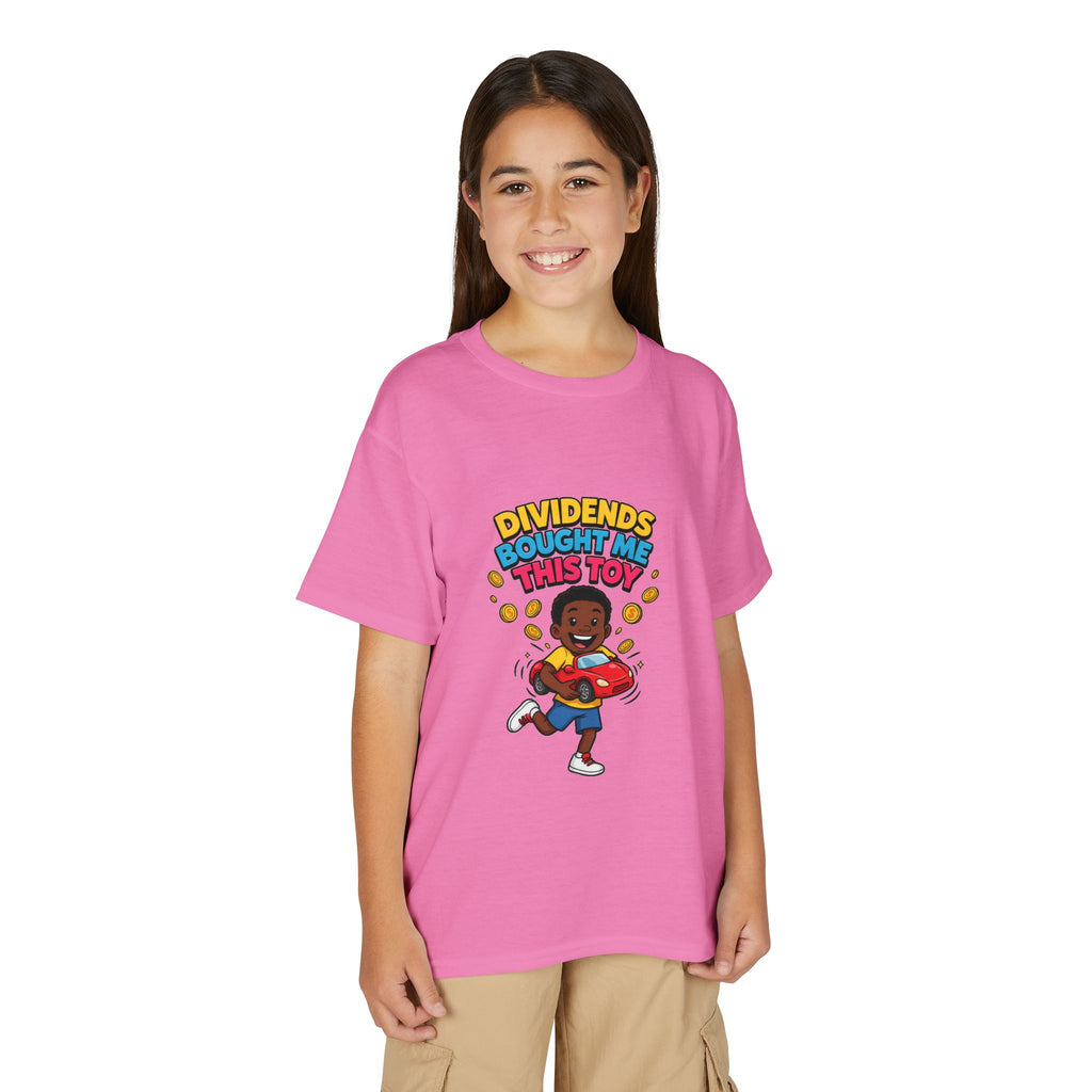 DIVIDENDS BOUGHT ME THIS TOY. Boys' Youth Tee | Funny Finance Kids Clothing