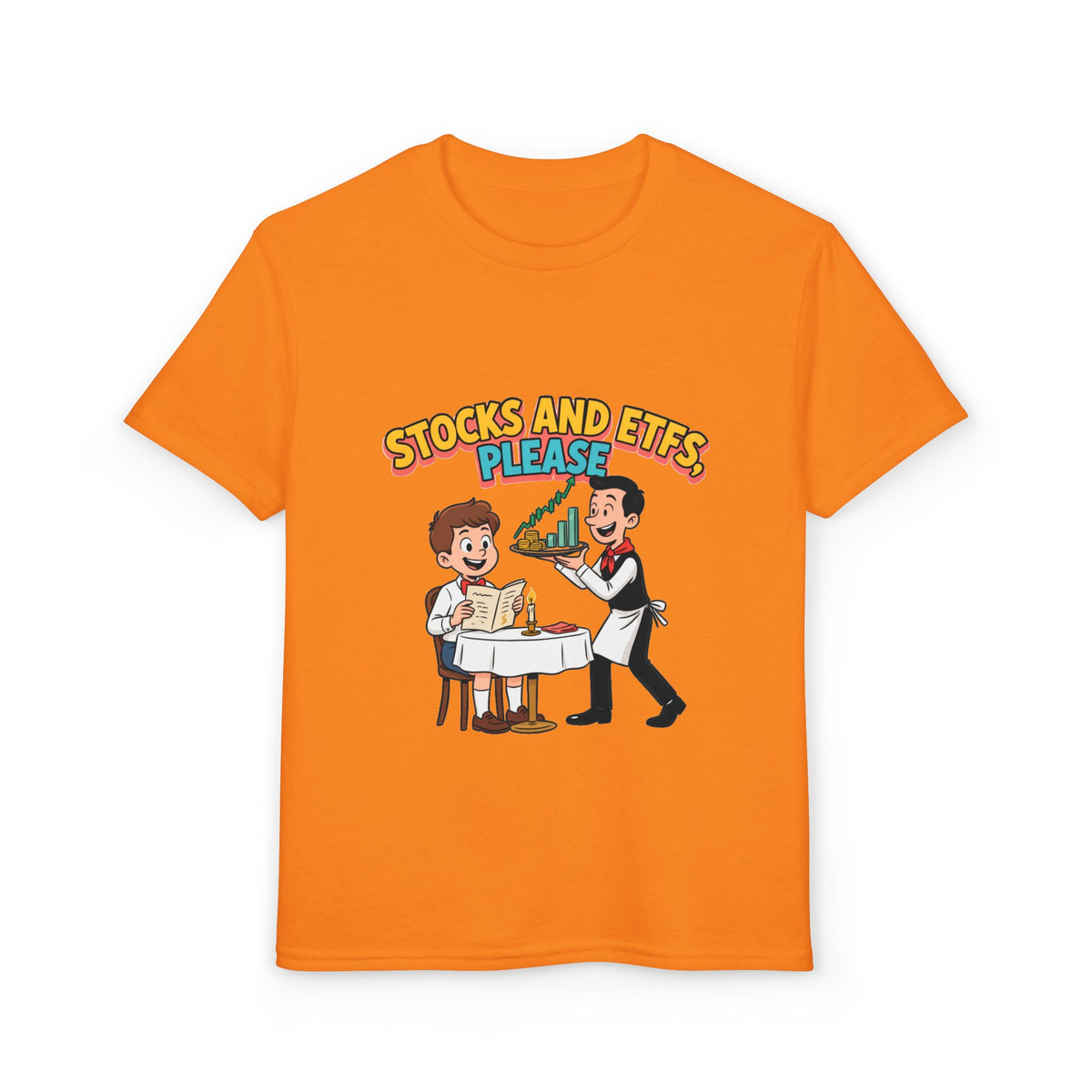 STOCKS AND ETFS, PLEASE. Boys' Youth Tee | Funny Finance Kids Clothing