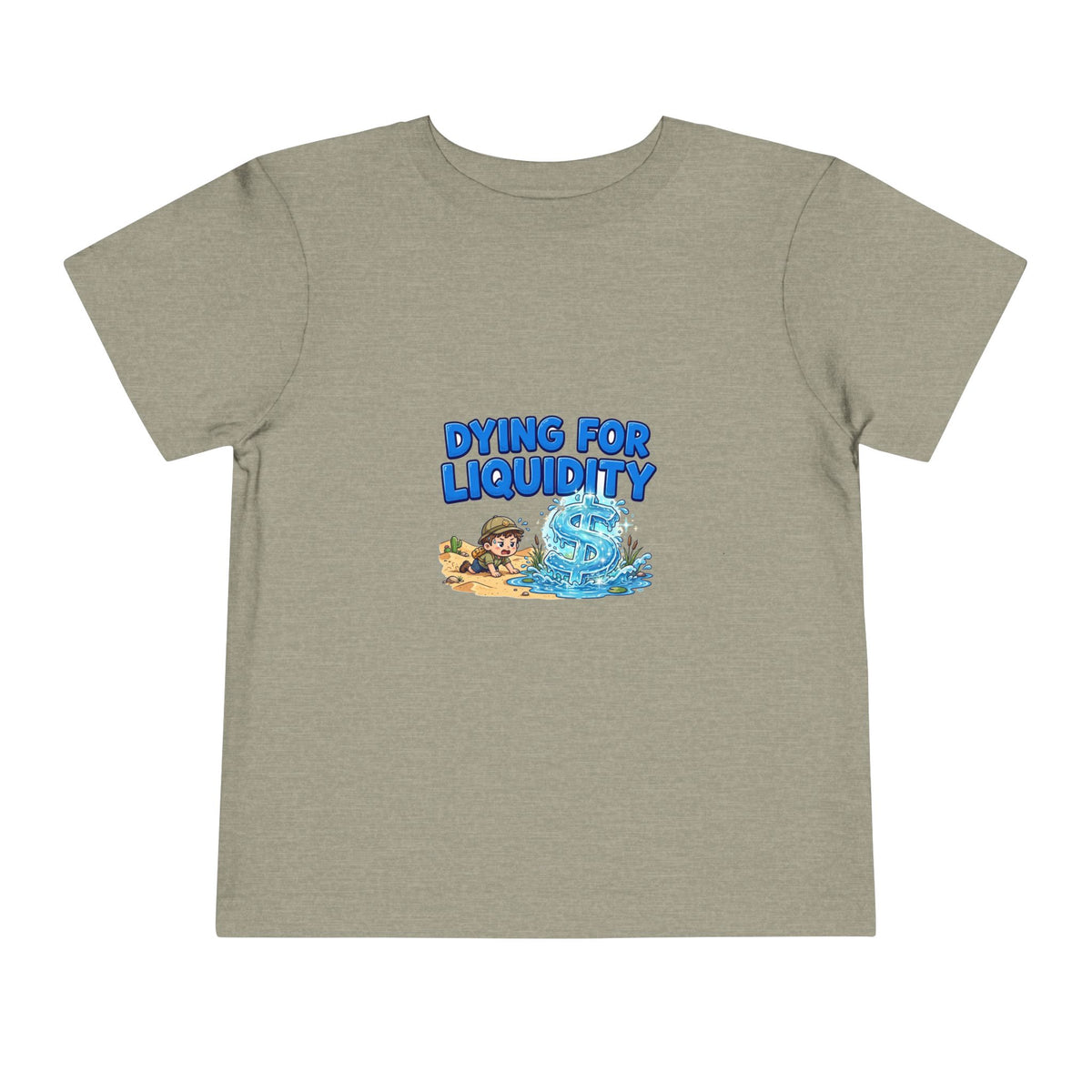 DYING FOR LIQUIDITY. Boys' Toddler Tee | Funny Finance Kids Clothing