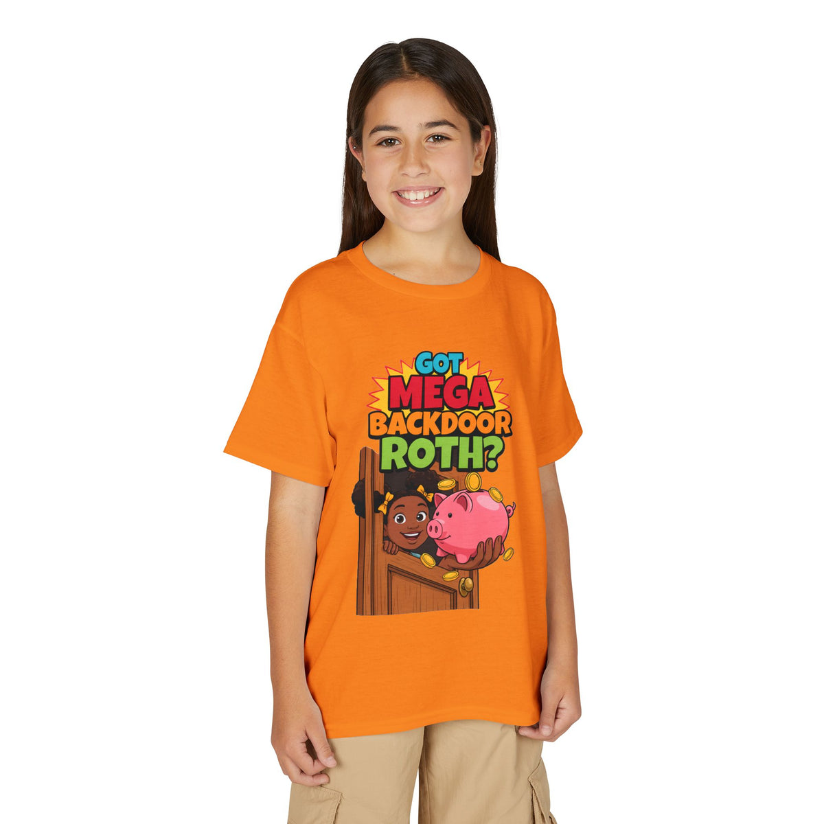 GOT MEGA BACKDOOR ROTH?. Girls' Youth Tee | Funny Finance Kids Clothing