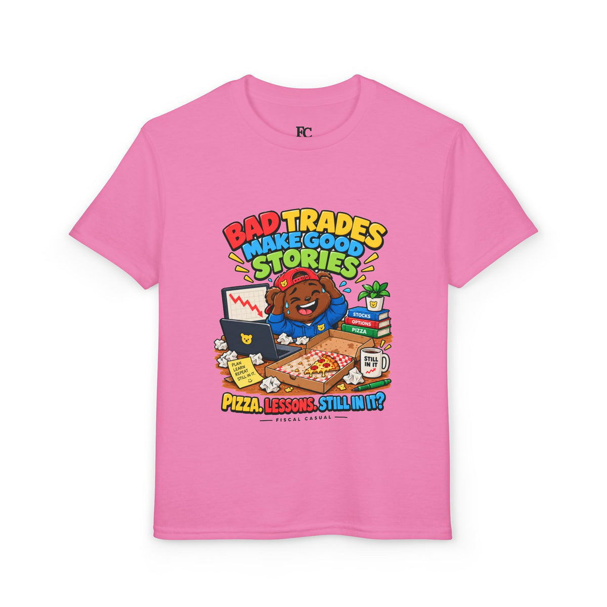 BEAR BAD TRADES. Youth Tee | Funny Finance Kids Clothing