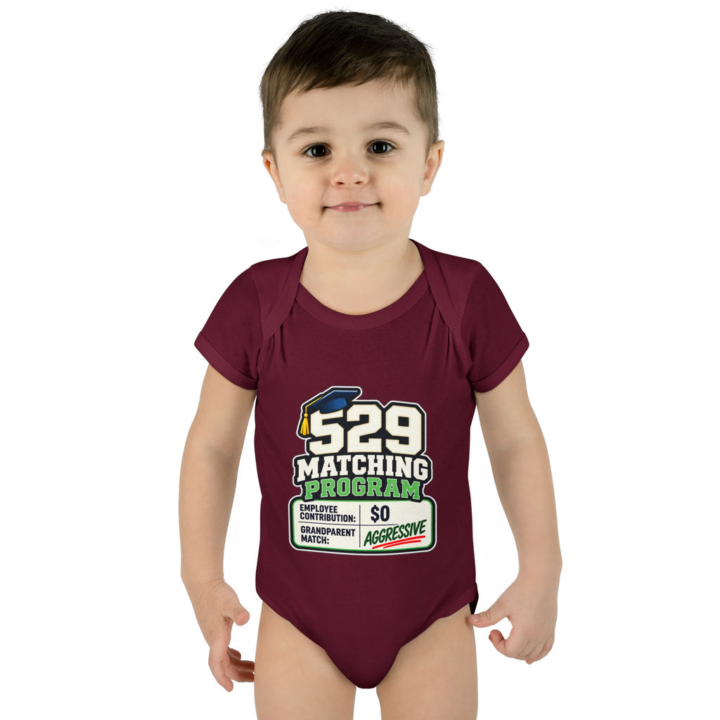 529 Matching Program: Grandparents Baby Bodysuit | Funny Finance Kids Clothing
