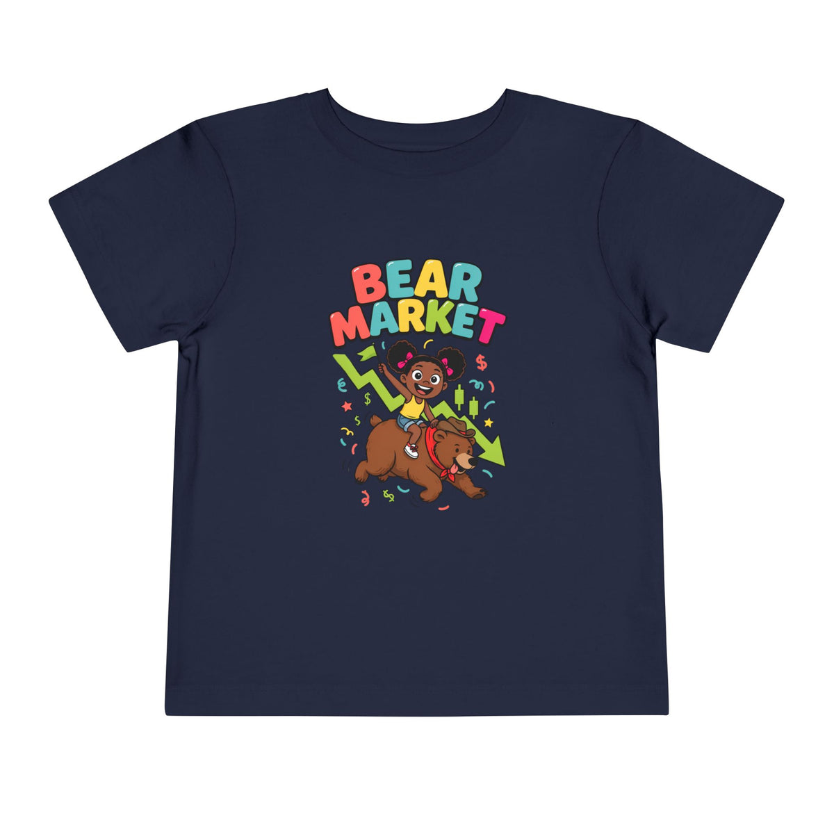 BEAR MARKET. Girls' Toddler Tee | Funny Finance Kids Clothing