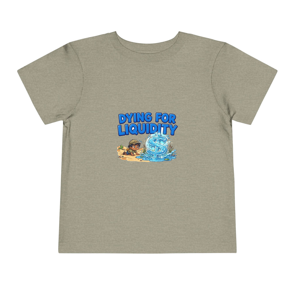 DYING FOR LIQUIDITY. Boys' Toddler Tee | Funny Finance Kids Clothing