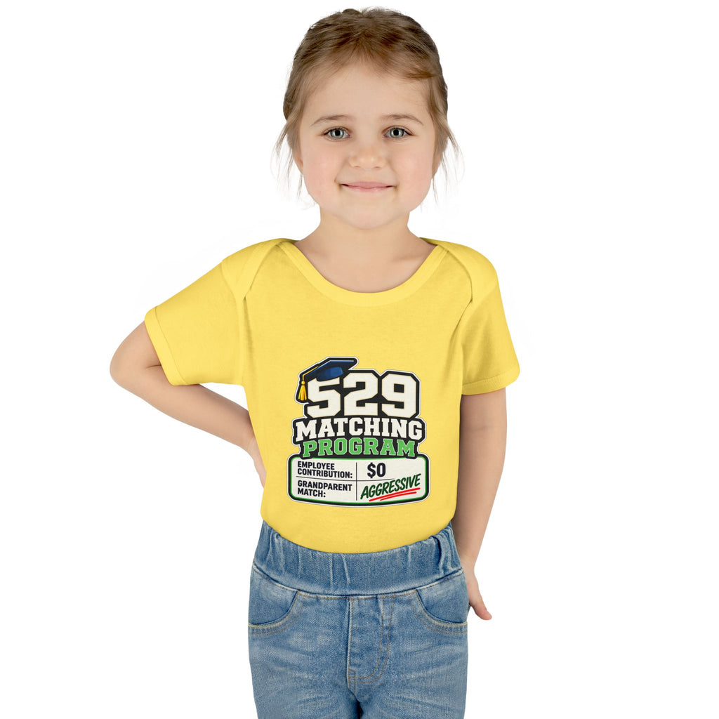 529 Matching Program: Grandparents Baby Bodysuit | Funny Finance Kids Clothing