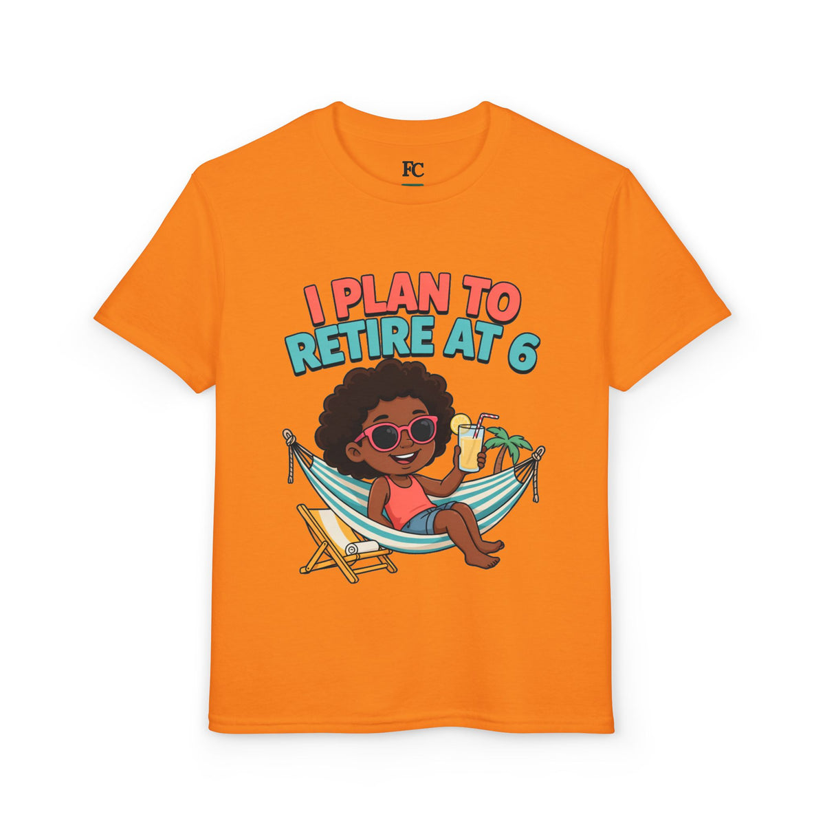 I PLAN TO RETIRE AT 6. Girls' Youth Tee | Funny Finance Kids Clothing