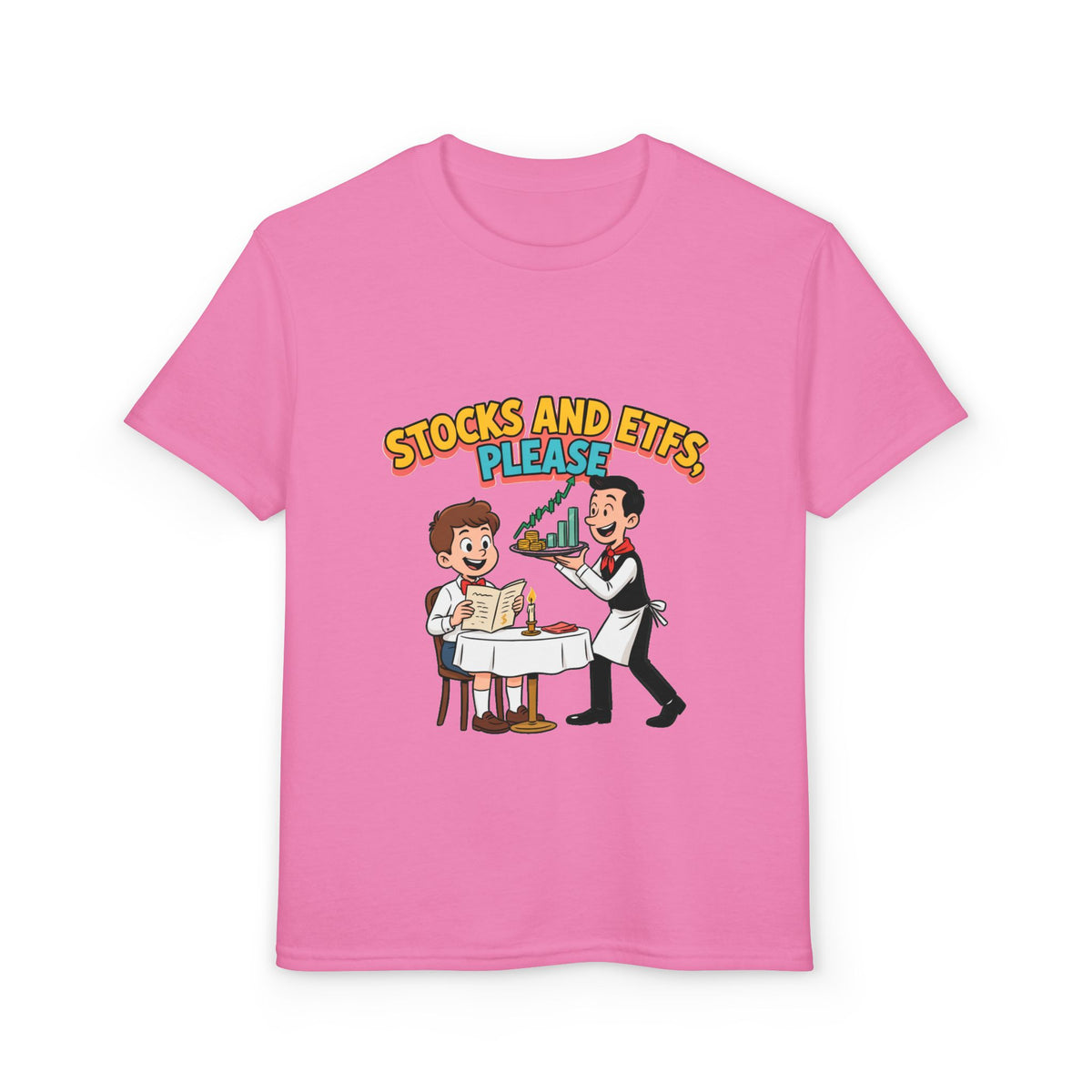 STOCKS AND ETFS, PLEASE. Boys' Youth Tee | Funny Finance Kids Clothing