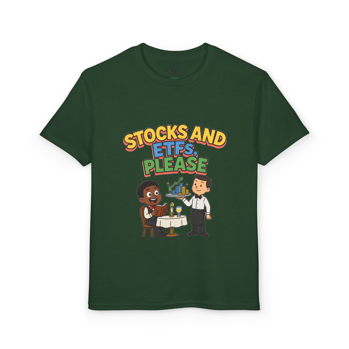 STOCKS AND ETFS, PLEASE. Boys' Youth Tee | Funny Finance Kids Clothing
