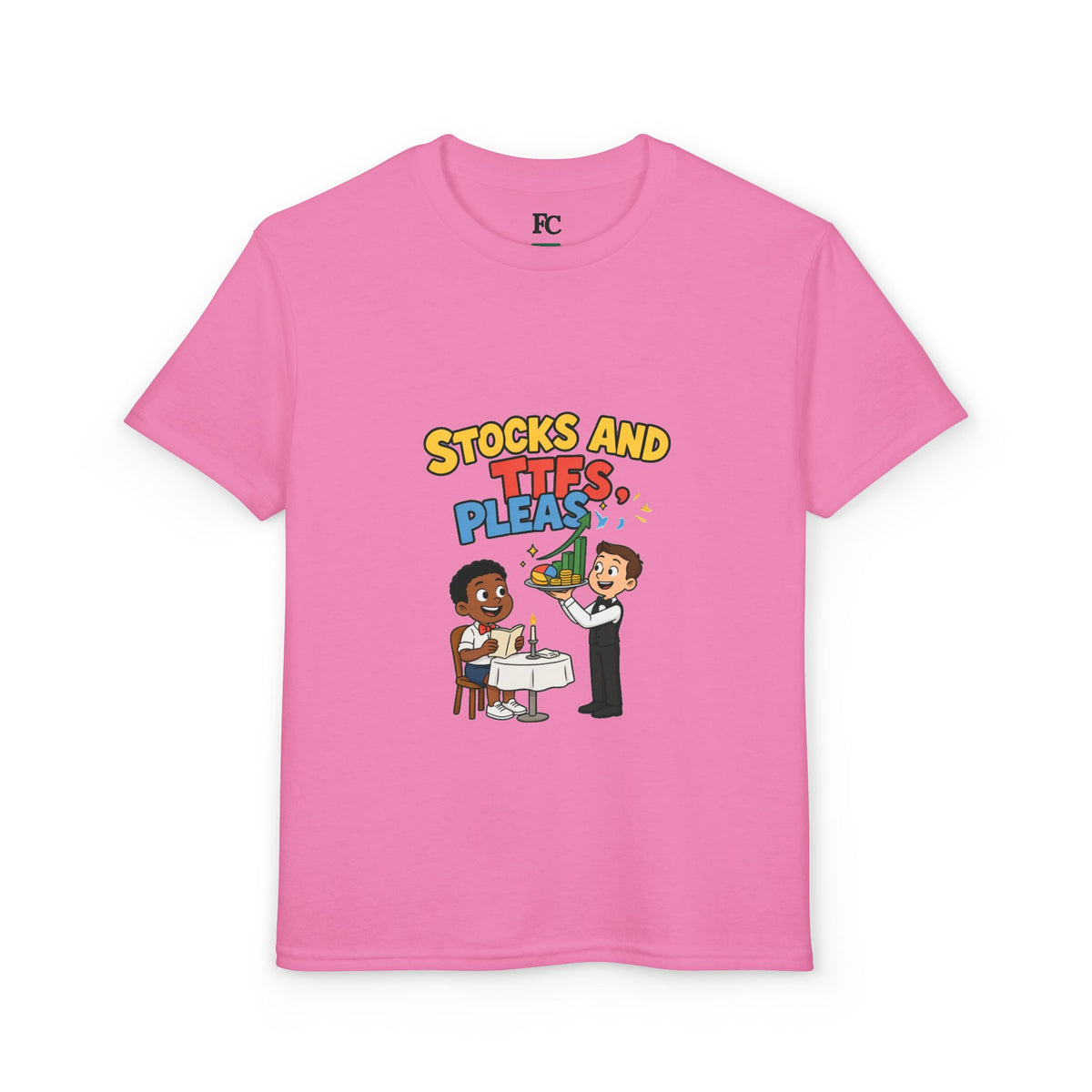 STOCKS AND ETFS, PLEASE. Boys' Youth Tee | Funny Finance Kids Clothing