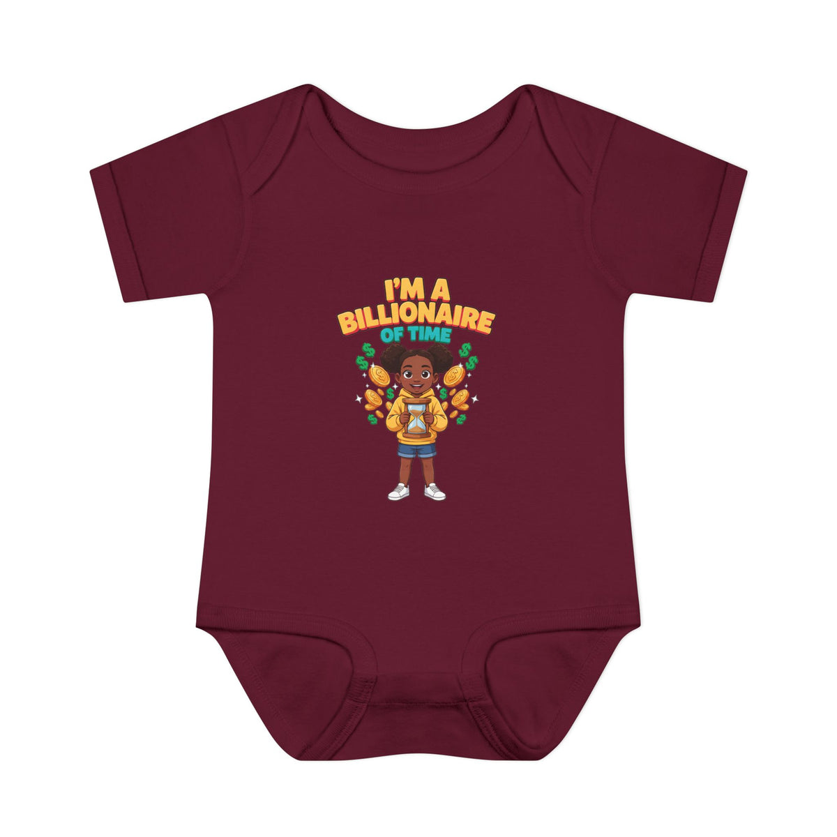 I'M A BILLIONAIRE OF TIME. Boys' Baby Bodysuit | Funny Finance Kids Clothing